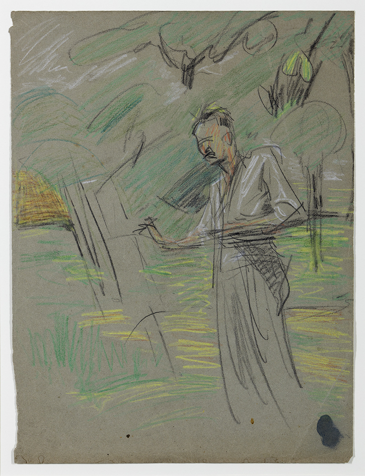 Johan Dijkstra en zijn vrouw (voorstudie)